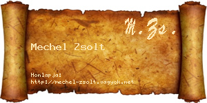Mechel Zsolt névjegykártya